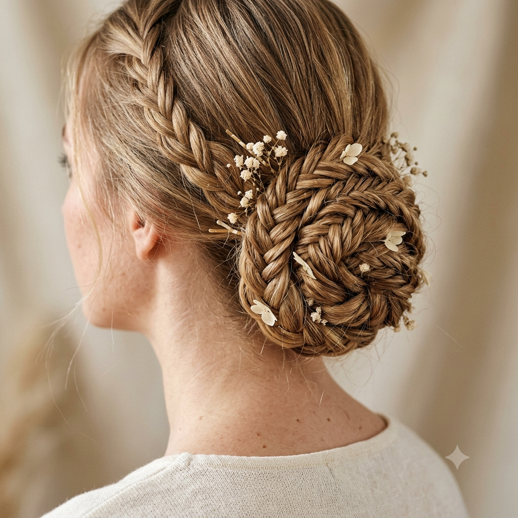 Elegant braided bun